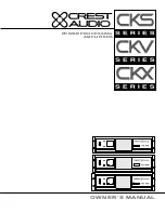 Crest Audio CKS Owner'S Manual preview