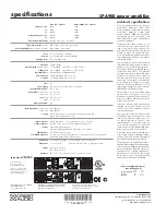 Preview for 2 page of Crest Audio CPA900 Specifications