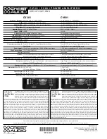 Preview for 2 page of Crest Audio CV301 Specifications