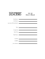 Preview for 3 page of Crest Audio Digital Mixer CV 20 Owner'S Manual