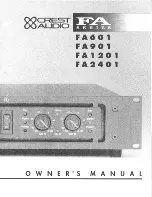 Crest Audio FA1201 Owner'S Manual preview