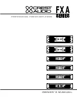 Crest Audio FXA SERIES Manual preview