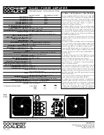 Предварительный просмотр 2 страницы Crest Audio FXA4801 Specifications