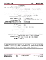 Preview for 4 page of Crest Audio LH1 LOUDSPEAKER Specifications