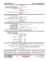 Предварительный просмотр 4 страницы Crest Audio LH3 LOUDSPEAKER Specifications