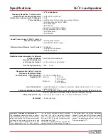 Preview for 3 page of Crest Audio LH4 LOUDSPEAKER Specifications