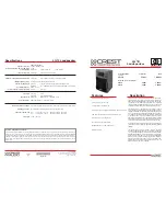 Предварительный просмотр 1 страницы Crest Audio LQ10 LOUDSPEAKER Specifications