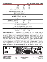 Preview for 2 page of Crest Audio LT1000 Specifications