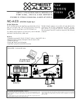 Preview for 1 page of Crest Audio NC-AES - TECHNICAL Technical Data