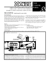 Crest Audio NC-DSP-D - TECHNICAL Technical Data preview