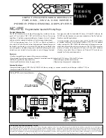 Preview for 1 page of Crest Audio NC-IPE - TECHNICAL Technical Data