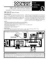 Preview for 1 page of Crest Audio NC-SCO - TECHNICAL Technical Data