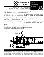 Preview for 1 page of Crest Audio NC-SLM - TECHNICAL Technical Data