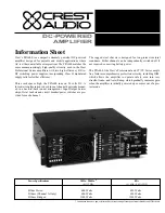 Preview for 1 page of Crest Audio PFA600 Specifications