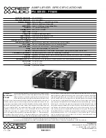 Preview for 2 page of Crest Audio PFA600 Specifications