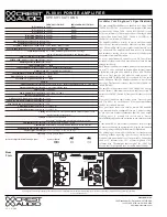 Preview for 2 page of Crest Audio PL8001, PL9001 Specifications