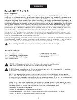 Preview for 21 page of Crest Audio Pro-LITE 2.0 / 3.0 Owner'S Manual