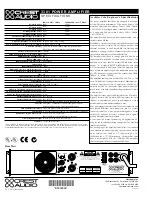 Preview for 2 page of Crest Audio PRO SERIES 3301 Specifications