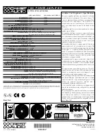 Preview for 2 page of Crest Audio PRO SERIES 7001 Specifications