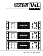 Crest Audio VSL 1500 Owner'S Manual preview