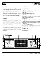 Preview for 4 page of Crest Audio VSL 1500 Owner'S Manual