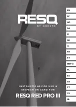 CRESTO RESQ RED Pro III Instructions For Use Manual preview