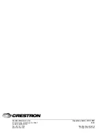 Preview for 64 page of Crestron 2 Series Operation Manual