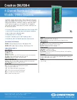 Crestron 4 Channel Fluorescent Dimming Module CNLFDB-4 Specifications preview