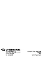 Preview for 16 page of Crestron Adagio ABVR-1 Operation Manual