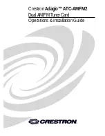 Crestron Adagio ATC-AMFM2 Operation And Installation Manual preview