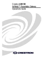 Crestron AM-100 AirMedia Operation Manual preview