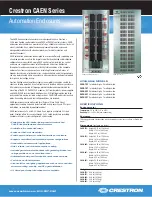 Предварительный просмотр 1 страницы Crestron Automation Enclosures CAEN Series Specification Sheet