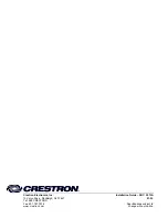 Предварительный просмотр 12 страницы Crestron BB-2000L Installation Manual