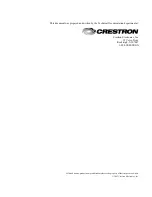 Предварительный просмотр 2 страницы Crestron BB-3000L Installation Manual