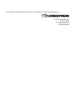 Предварительный просмотр 2 страницы Crestron C2IR-8 Operations & Installation Manual