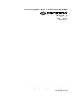 Предварительный просмотр 2 страницы Crestron C2N-CAMIDJ Operation Manual