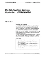 Preview for 5 page of Crestron C2N-CAMIDJ Operation Manual