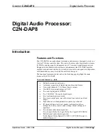 Preview for 5 page of Crestron C2N-DAP8 Operation Manual