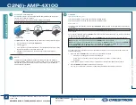 Preview for 2 page of Crestron C2N(I)-AMP-4X100 Quick Start Manual