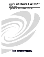 Crestron C2N-IRGW-1G Operations & Installation Manual preview