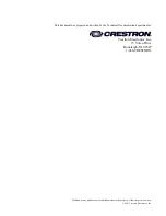 Preview for 2 page of Crestron C2N-IRGW-1G Operations & Installation Manual