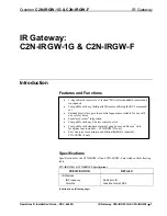 Preview for 5 page of Crestron C2N-IRGW-1G Operations & Installation Manual