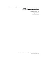 Предварительный просмотр 2 страницы Crestron C2N-SPWS300 Operation Manual