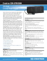 Crestron C2N-SPWS300 Specifications preview