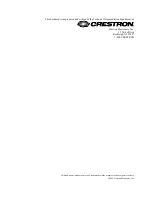 Предварительный просмотр 2 страницы Crestron C2N-TAMWX Operation Manual