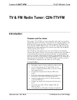 Предварительный просмотр 5 страницы Crestron C2N-TTVFM Operation Manual