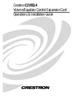 Preview for 1 page of Crestron C2VEQ-4 Operations & Installation Manual