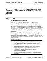 Предварительный просмотр 5 страницы Crestron Cameo C2N-CBF Operations & Installation Manual