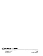 Предварительный просмотр 48 страницы Crestron Cameo C2N-CBF Operations & Installation Manual