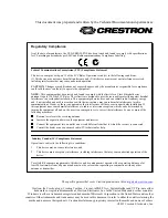 Предварительный просмотр 2 страницы Crestron CEN-ERFGW-POE Operations & Installation Manual